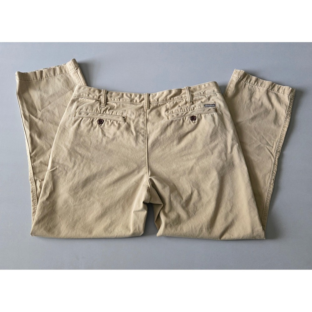 Eddie‎ Bauer Legend Wash Chinos Mens 36x30 Khaki Tan Slim Fit Pants - Picture 7 of 11